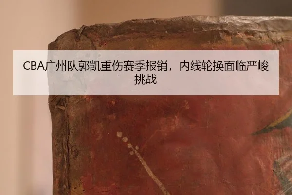 CBA广州队郭凯重伤赛季报销，内线轮换面临严峻挑战